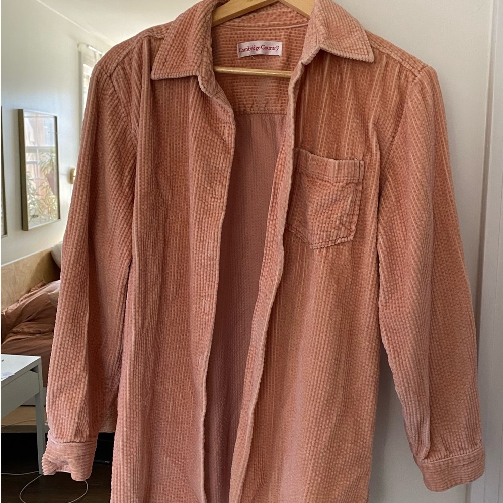 Cambridge Country Vintage Corduroy Pink Button Down Shirt